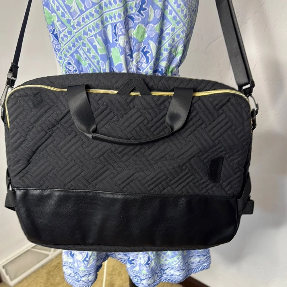 Bagsmart Black Quilted Computer Bag TOT7893B